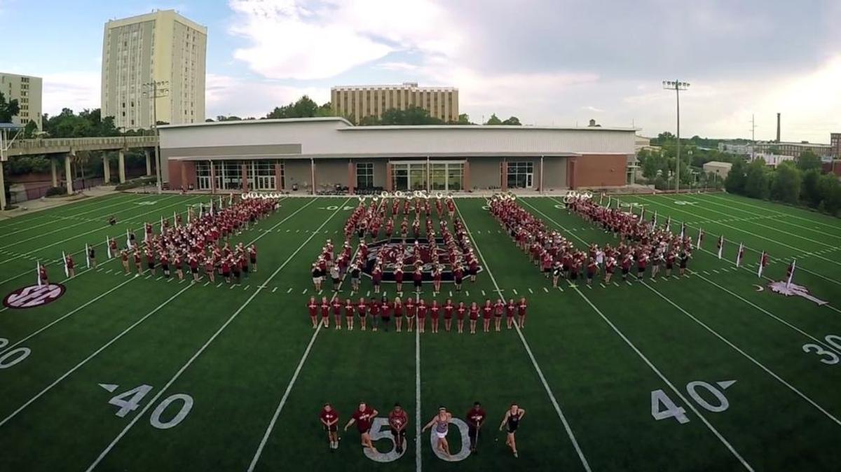 The South Carolina band shows support to LSU.