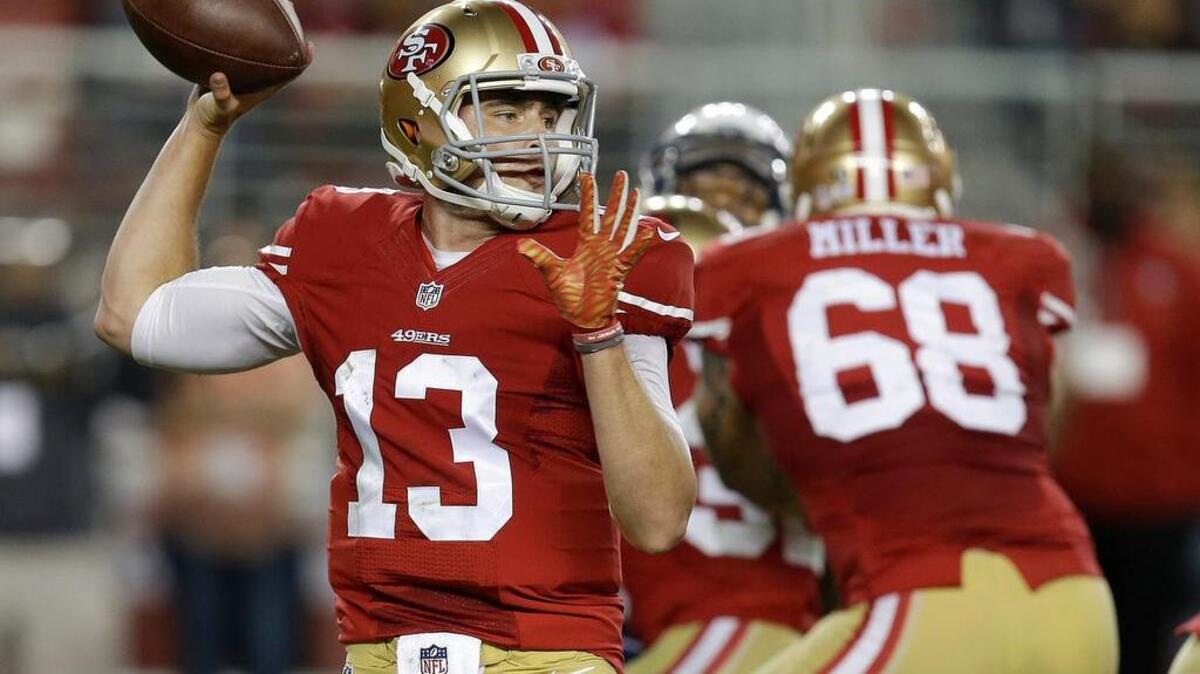 
Former South Carolina quarterback Dylan Thompson (13) had two touchdown passes against the Chargers on Thursday.
