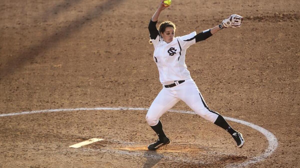 South Carolina pitcher Nickie Blue
