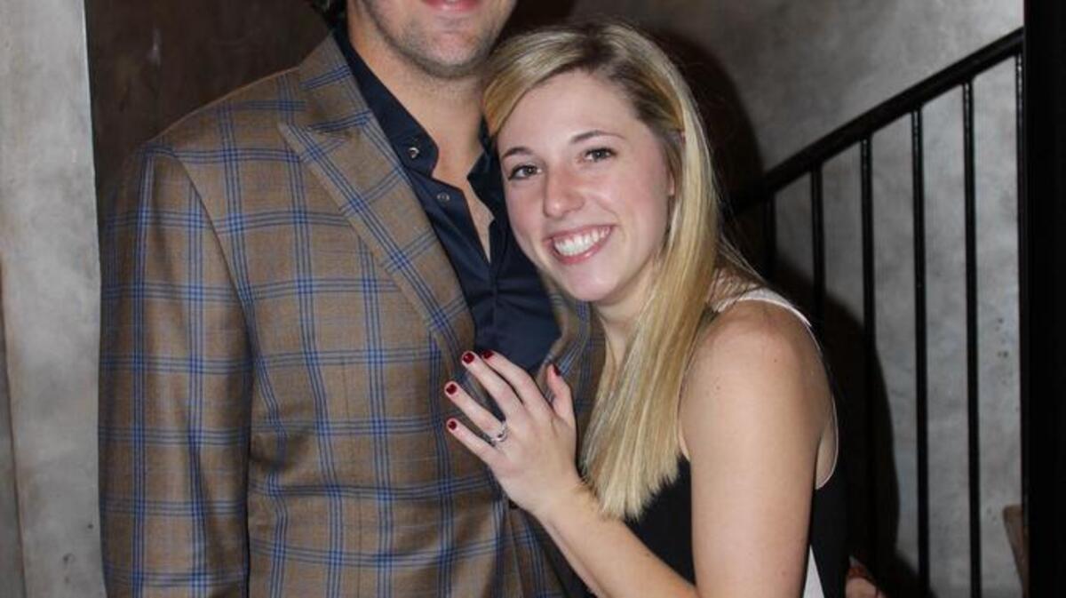 
Former USC pitcher Michael Roth, left, recently got engaged with his girlfriend Rachel Sanna. 
