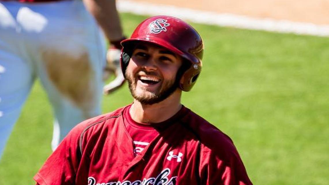 
South Carolina second baseman Max Schrock (22)
