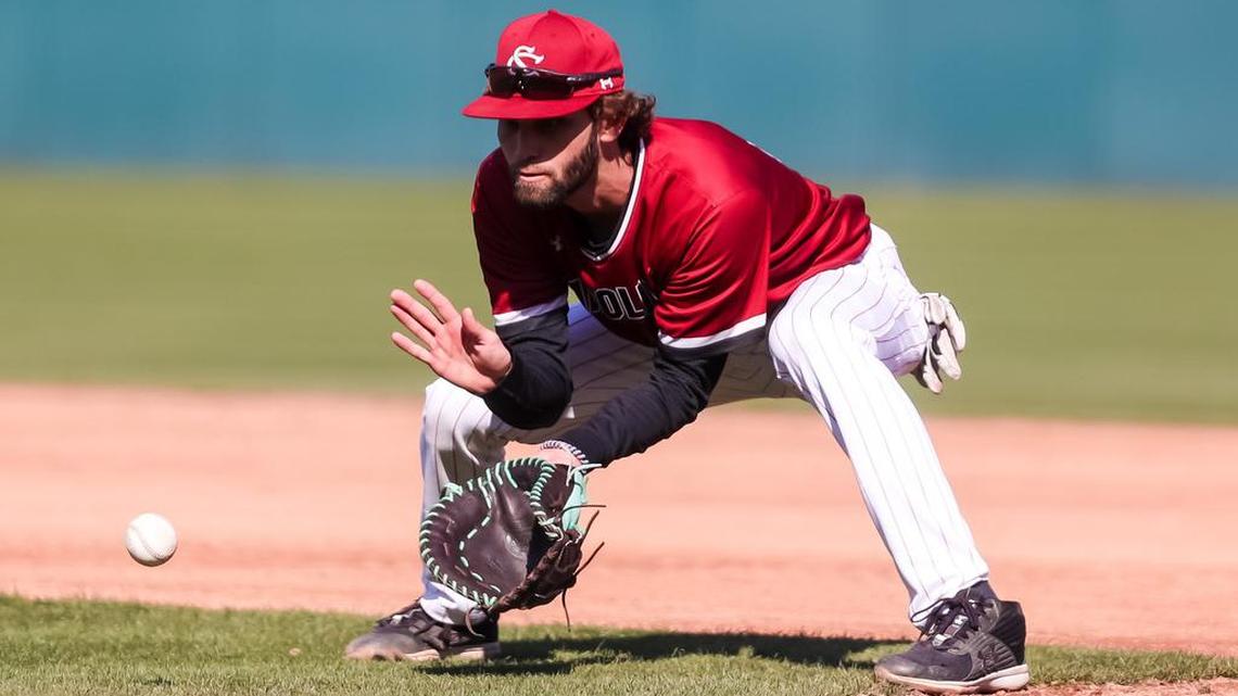 South Carolina Gamecocks Brandt Belk (13) takes grounders before their scrimmage at Founders Park in Columbia, SC, Jan. 30, 2022.