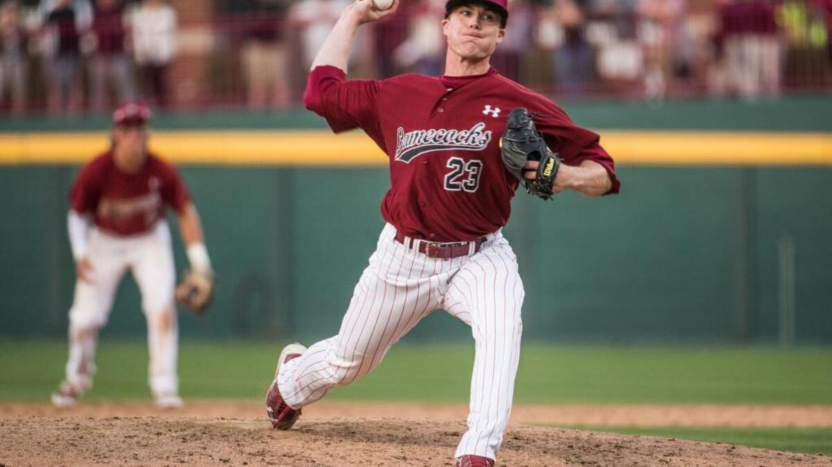 South Carolina freshman Sawyer Bridges made eight appearances on the mound this season.