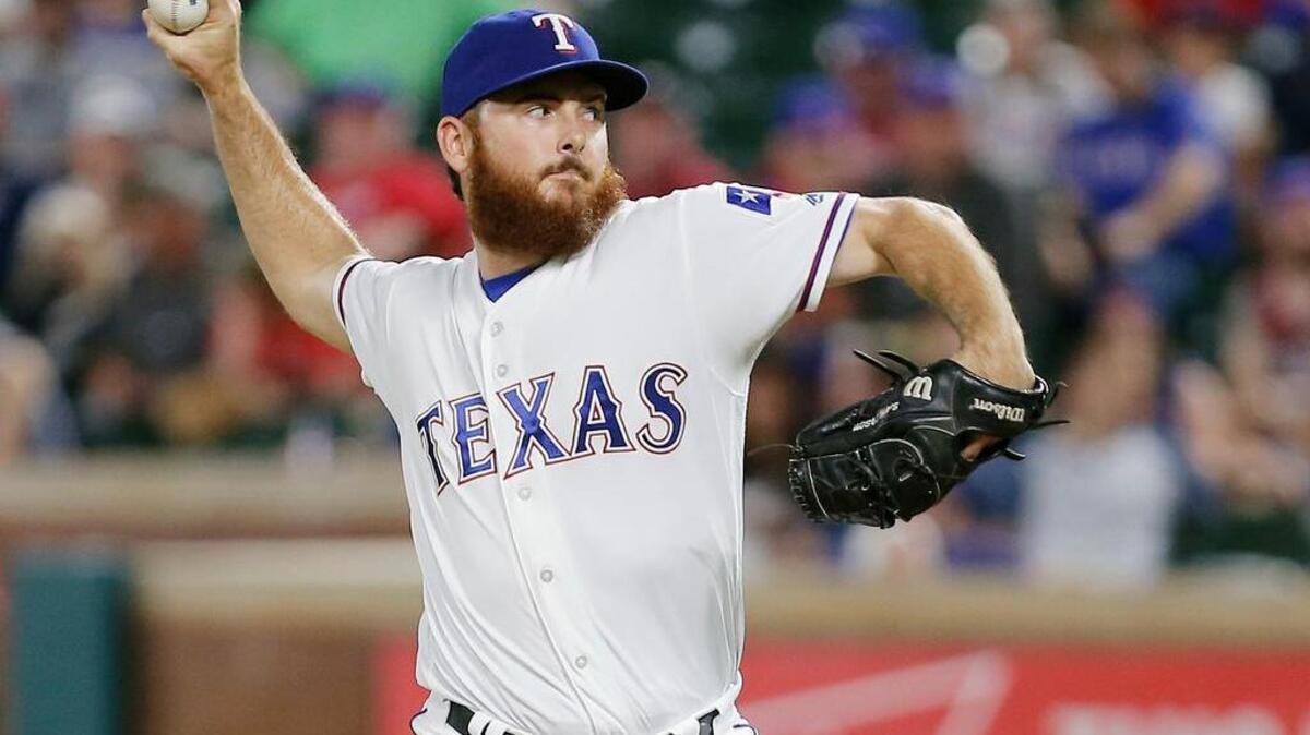 Texas Rangers closer Sam Dyson has eight saves on the year.