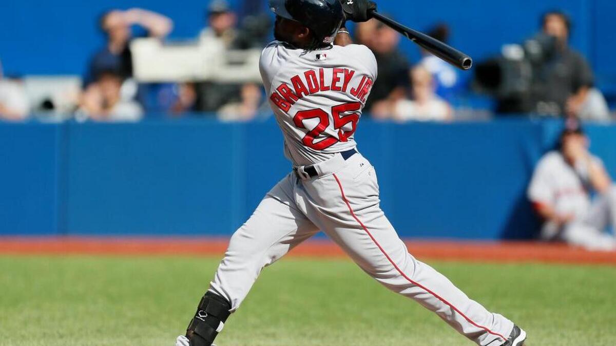 Boston Red Sox center fielder and ex-Gamecock Jackie Bradley (25)