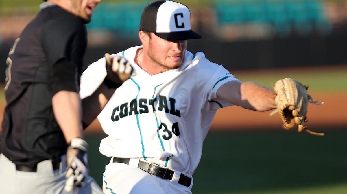 Coastal Carolina University pitcher Cole Schaefer