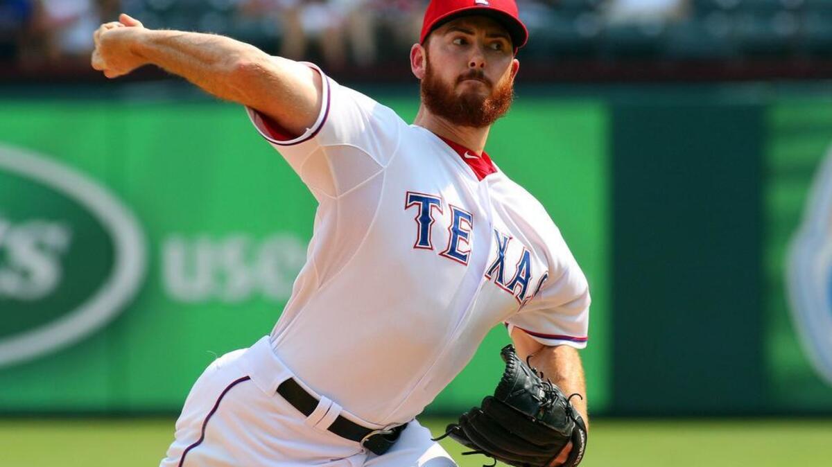 
Texas Rangers relief pitcher Sam Dyson (47)
