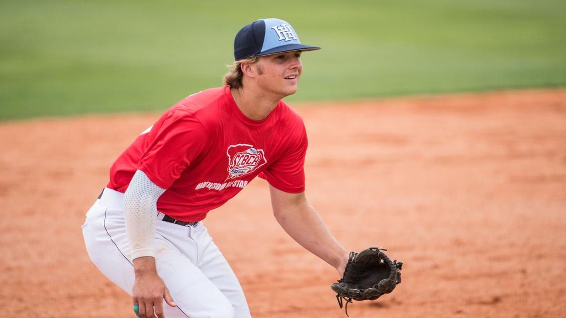 USC signee and Hilton Head's Carmen Mlodzinski readies for a play during the North South all star game at Lexington High School.
