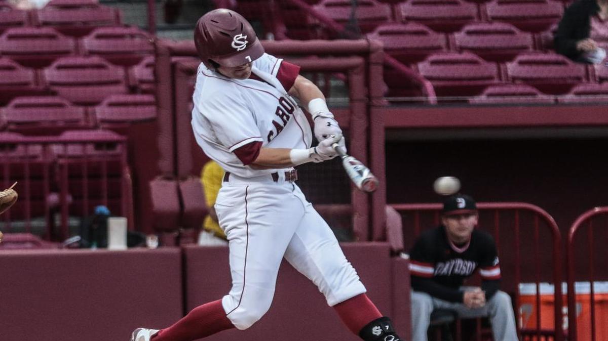 Jacob Olson drove in two runs in the seventh inning Tuesday against Davidson.
