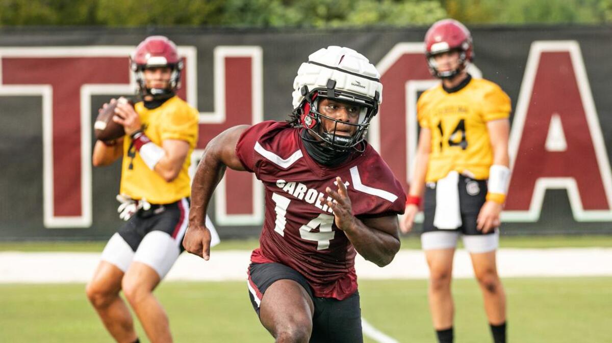 South Carolina’s Deshaun Fenwick during the Gamecocks’ Aug. 18 football practice.