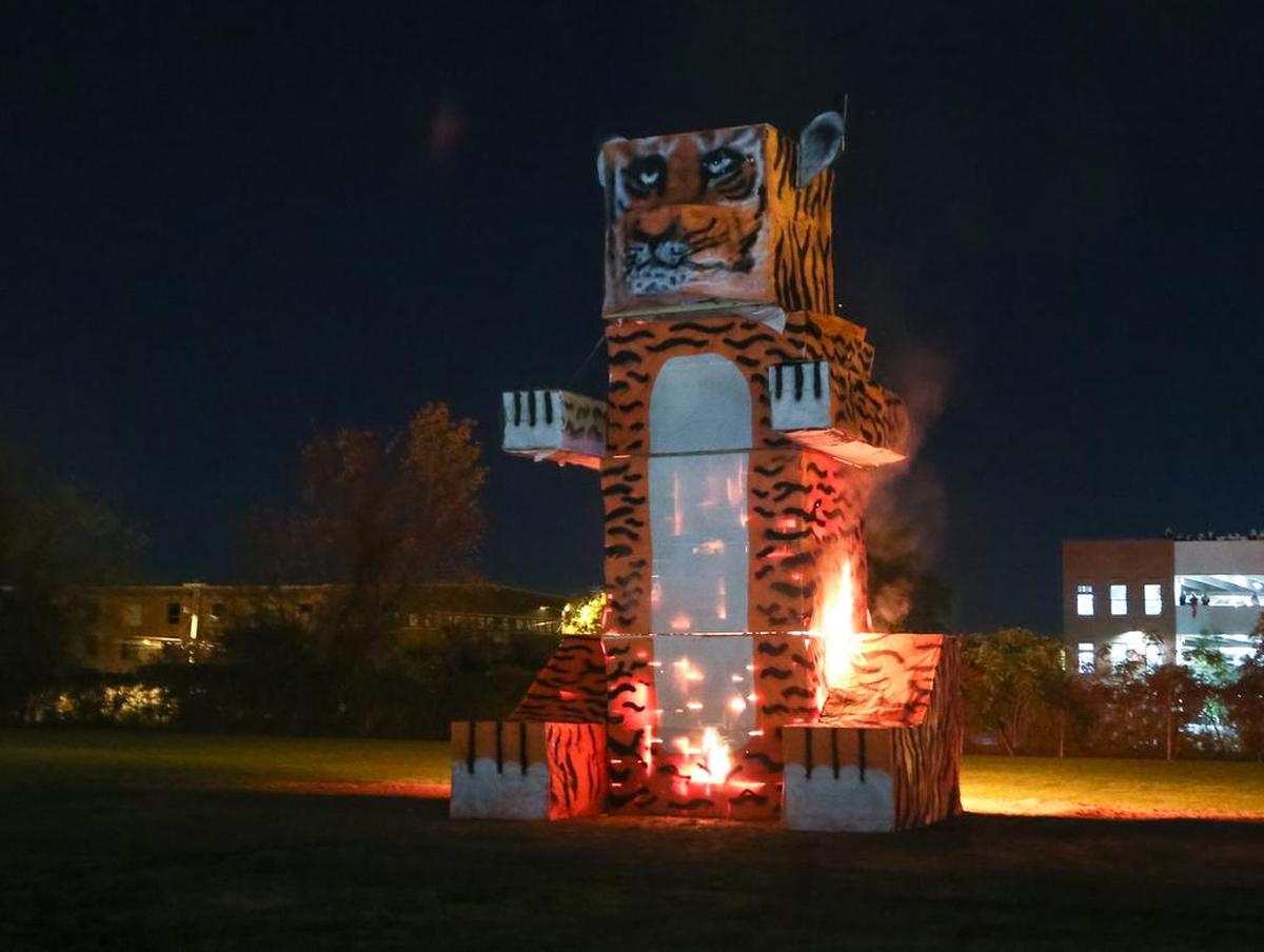 A photo from South Carolina’s annual Tiger Burn pep rally on Nov. 23, 2015.