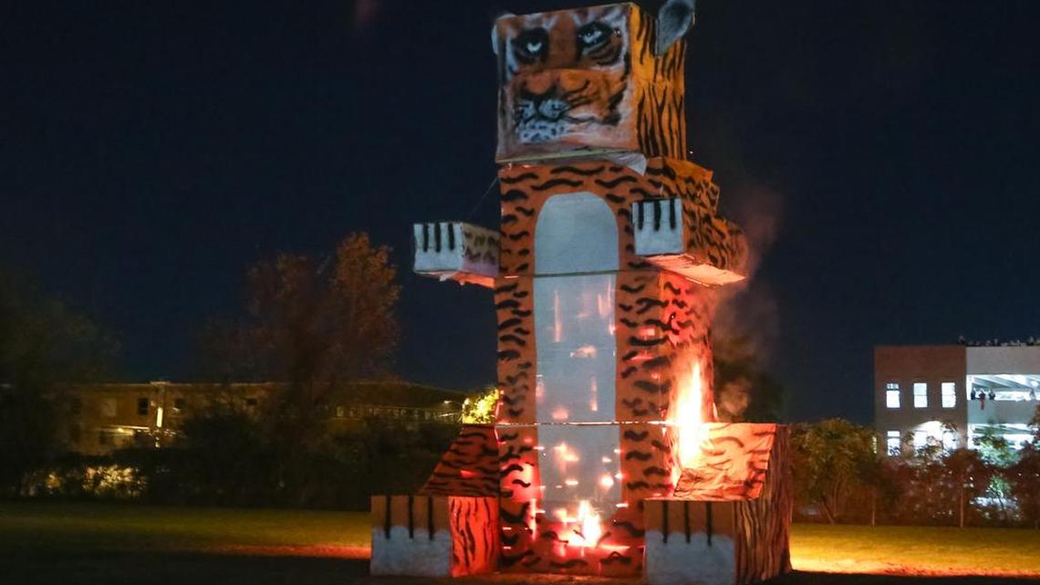 A photo from South Carolina’s annual Tiger Burn pep rally on Nov. 23, 2015.