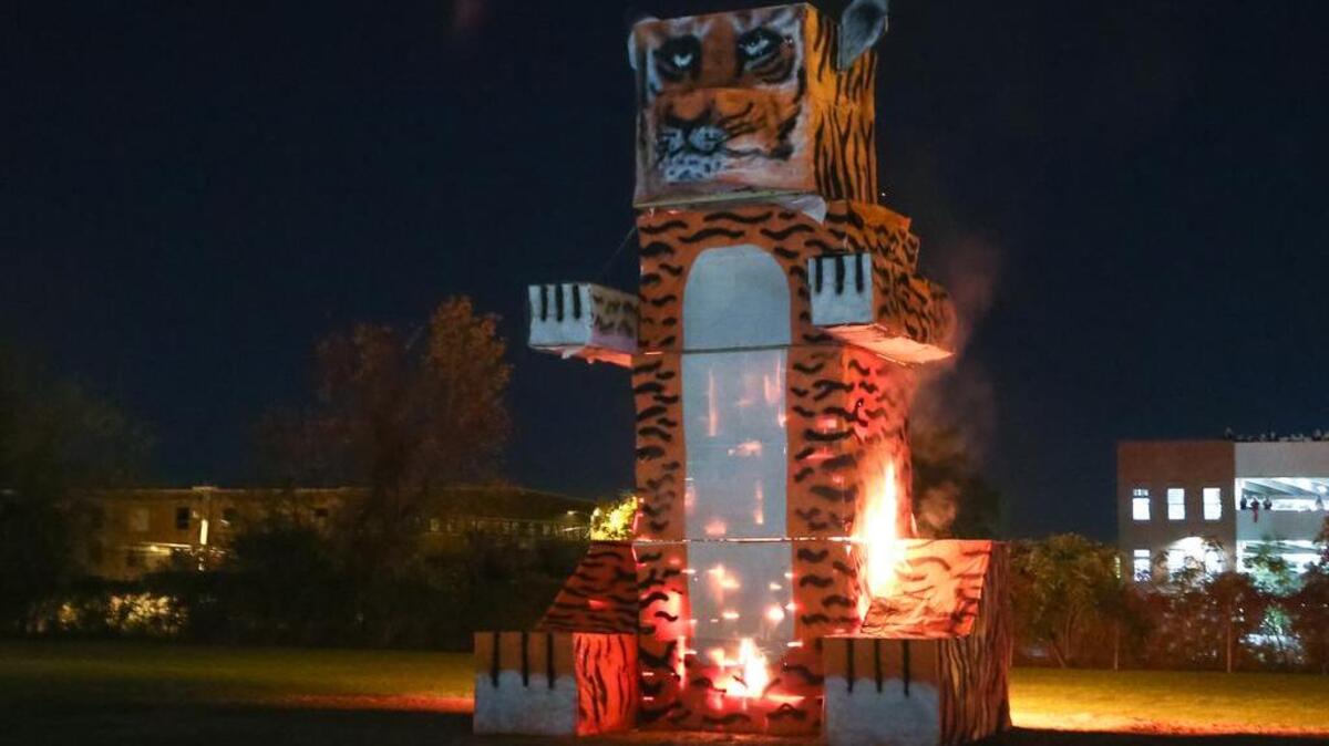 A photo from South Carolina’s annual Tiger Burn pep rally on Nov. 23, 2015.