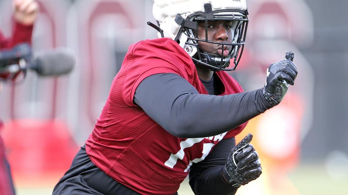 South Carolina’s Keem Green during the Gamecocks’ March 20, 2021 spring football practice.