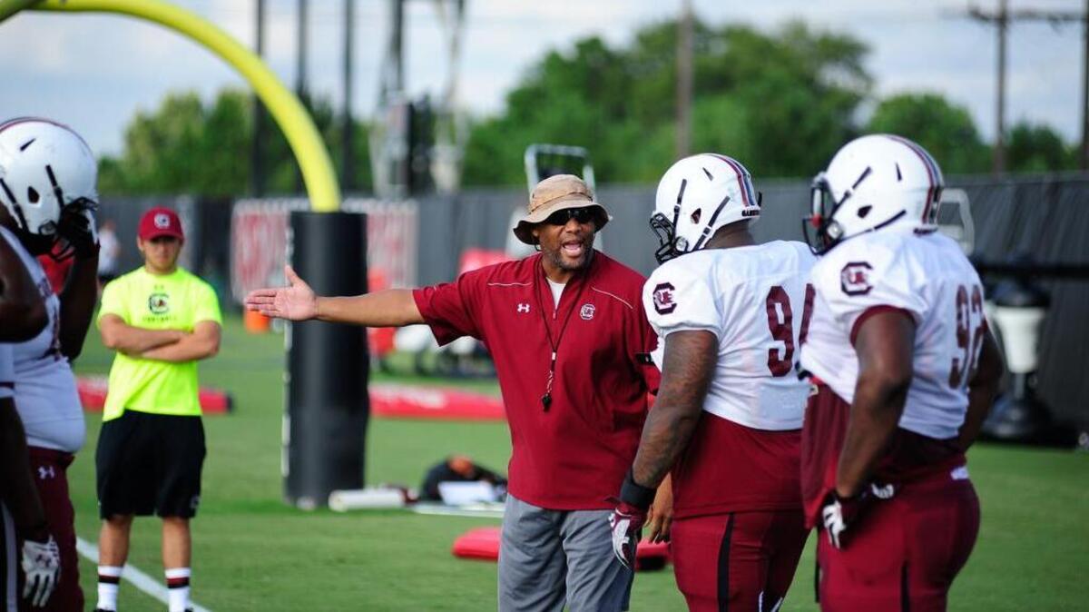 
Defensive line coach Deke Adams 
