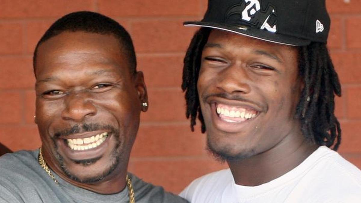 Jadeveon Clowney with his father David Morgan in 2010, when the defensive end was entering his senior season South Pointe High in Rock Hill as the top recruit in the naiton.