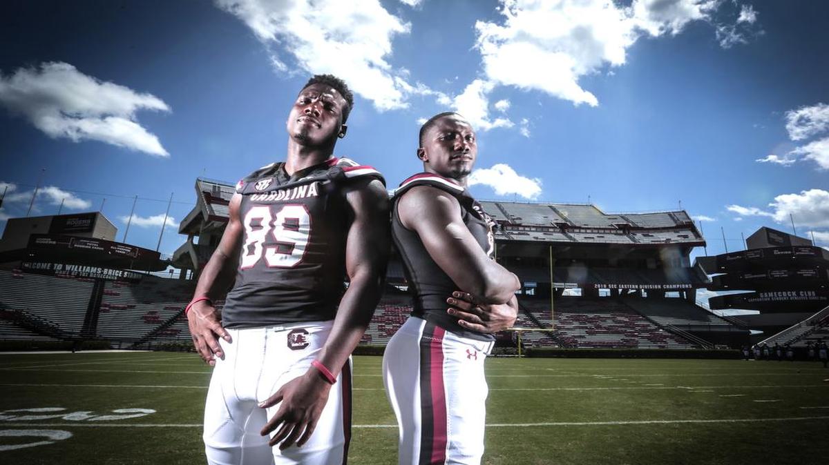 South Carolina wide receivers Bryan Edwards and Deebo Samuel