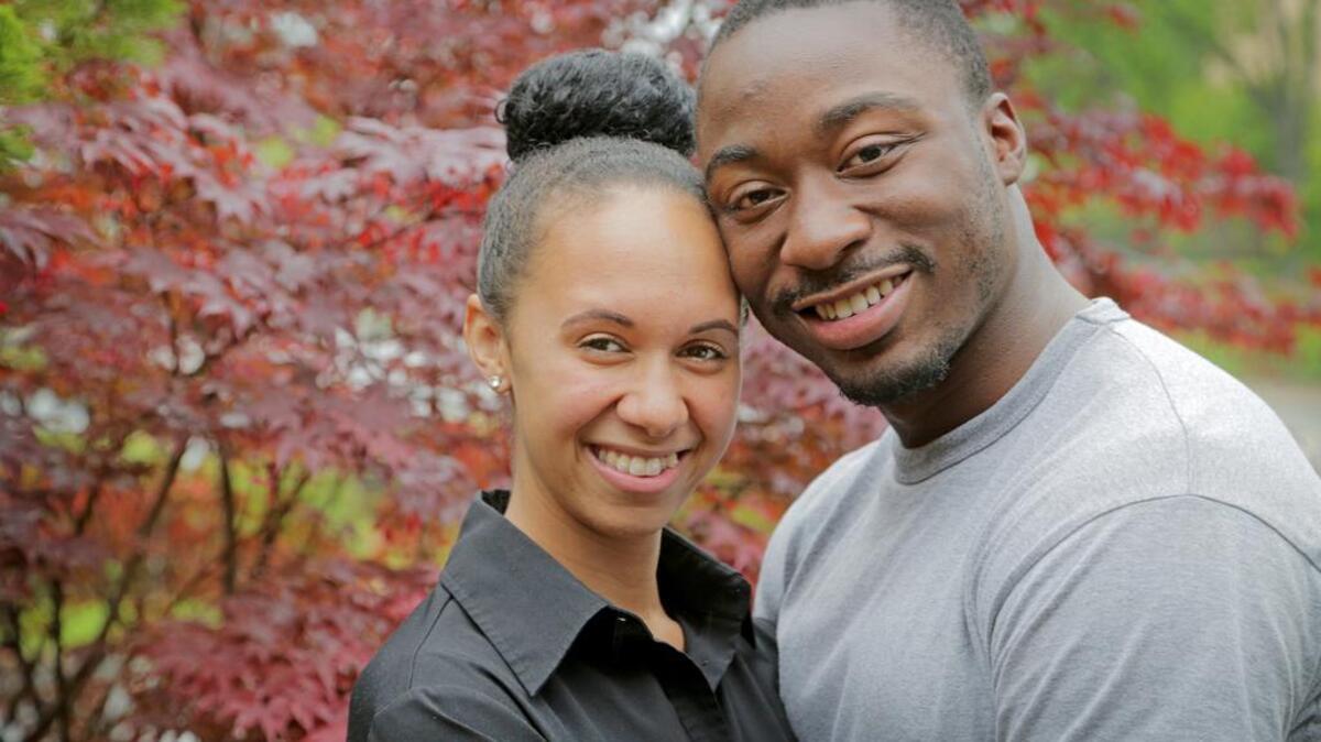 Marcus Lattimore and his fiancee, Miranda Bailey.