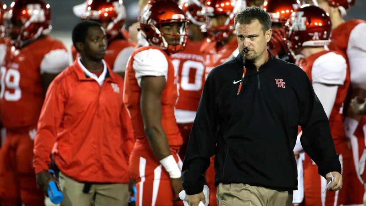 Houston coach Tom Herman won’t be let go of without a fight from the Cougars.