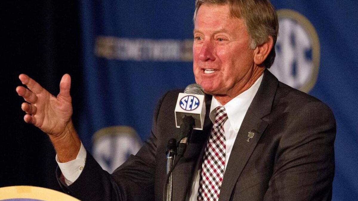 South Carolina head coach Steve Spurrier spent the last 11 SEC Media Days events talking up the Gamecocks.