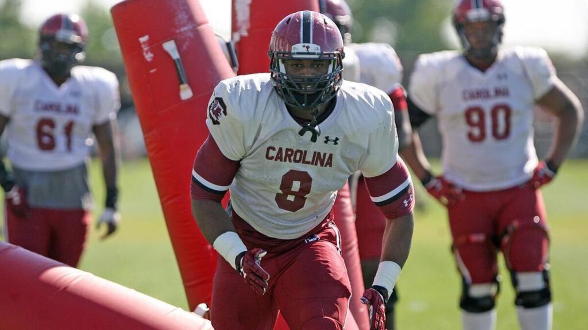 Defensive end Marquavius Lewis is expected to be a leader for the Gamecocks this season.