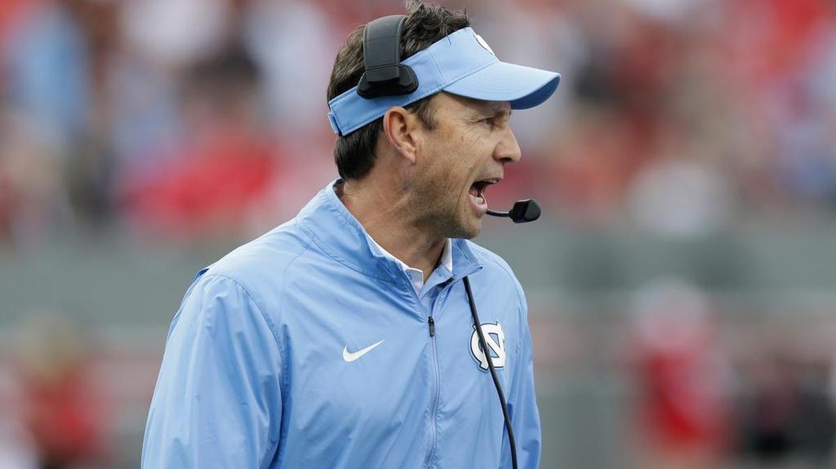 North Carolina head coach Larry Fedora will lead the Tar Heels against Clemson the ACC title game on Saturday.