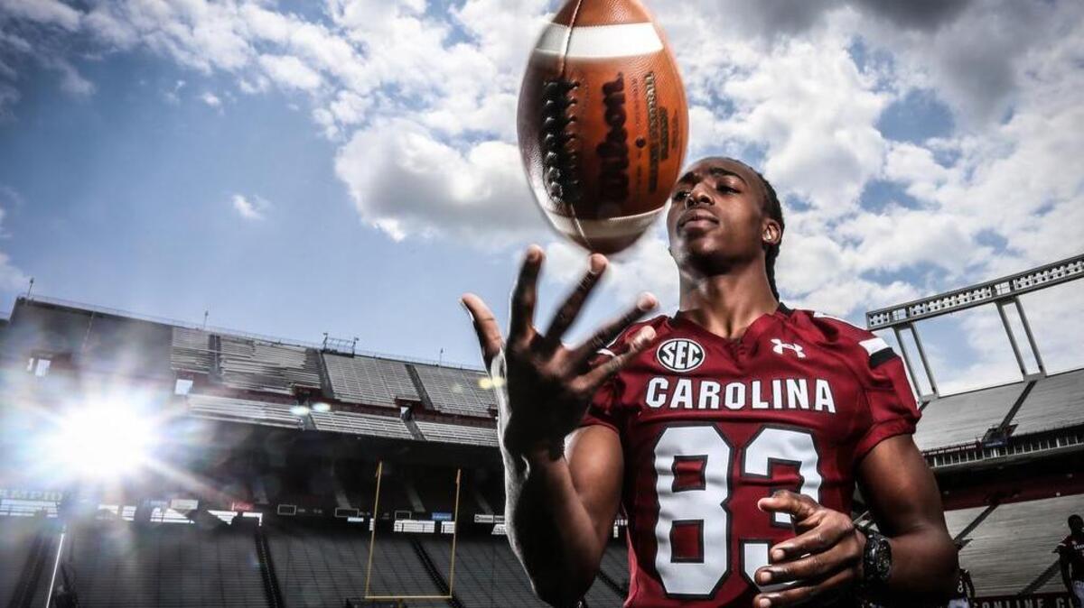 
USC wide receiver Carlton Heard is a former walk-on who is now slated to start against North Carolina on Sept. 3.
