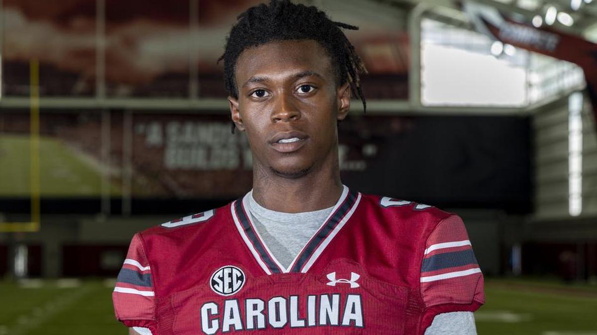 Cam Smith during team media day on Thursday, Aug. 4, 2022 in the University of South Carolina Jerri and Steve Spurrier Indoor Practice Facility.