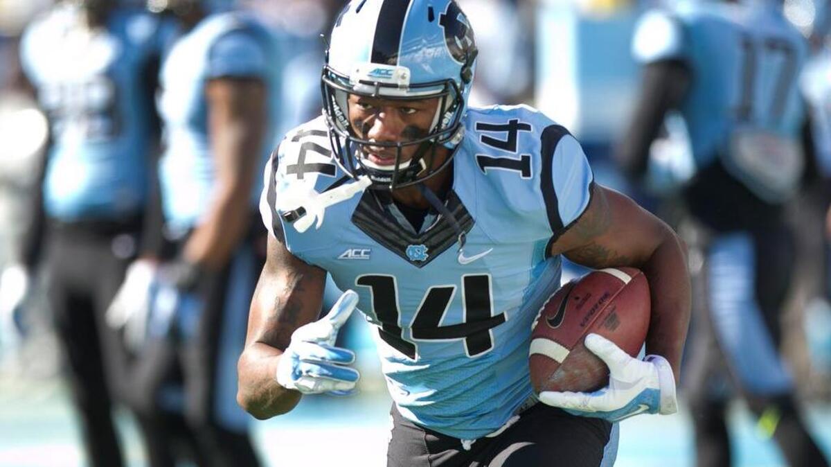
UNC wide receiver Quinshad Davis (14) 
