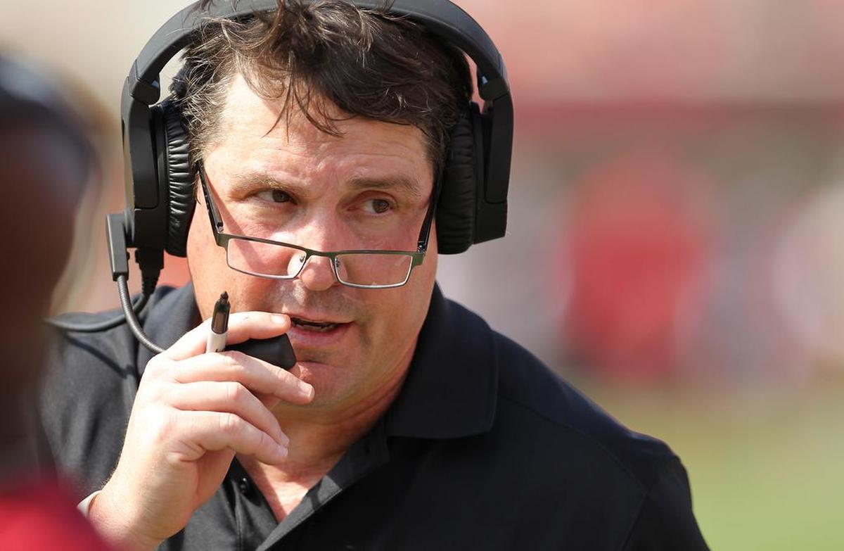 South Carolina head coach Will Muschamp is seen against Georgia during second-quarter action in Athens, Ga. on Saturday, Oct. 12, 2019. (Travis Bell/SIDELINE CAROLINA)