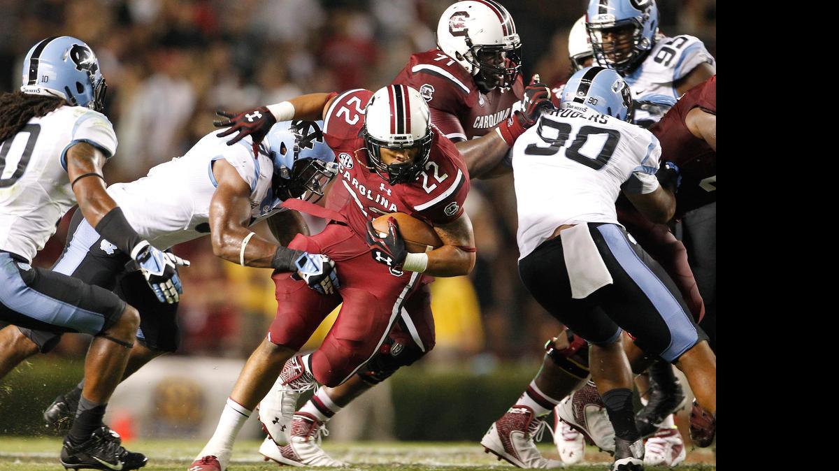 
South Carolina and North Carolina kicked off the 2013 season at Williams-Brice Stadium. They will meet again Sept. 3 at Bank of America Stadium to start 2015.
