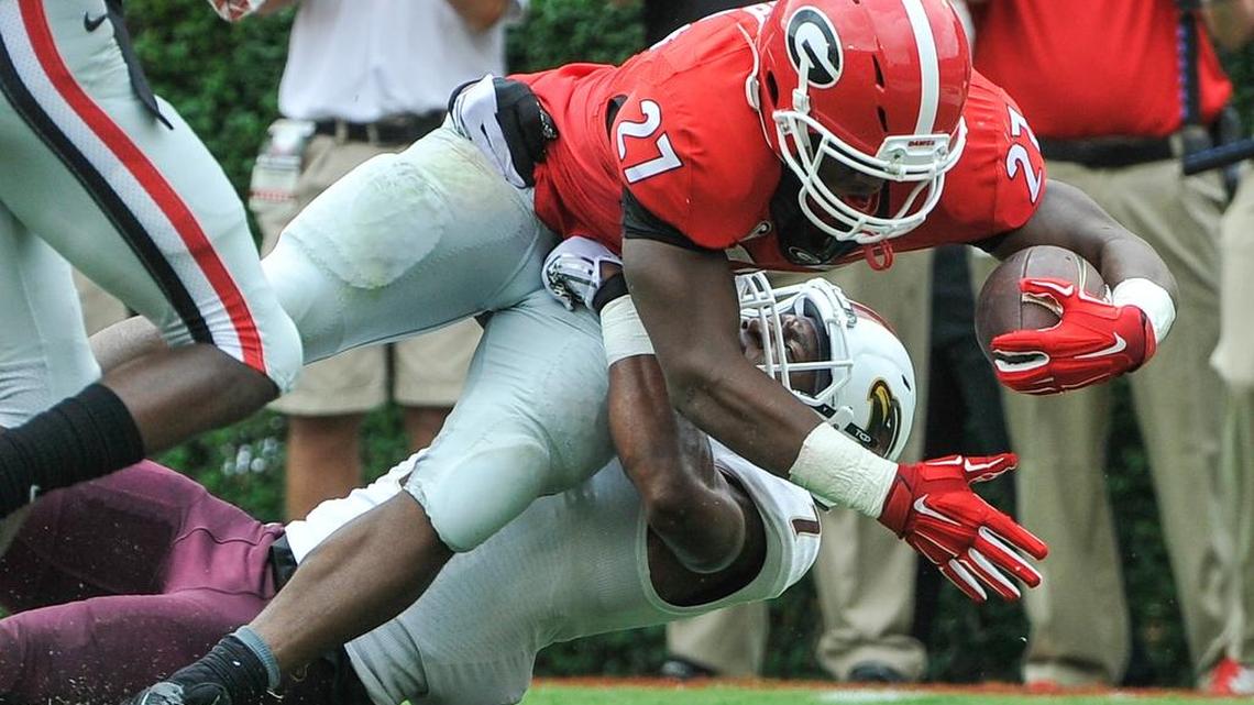 
Georgia running back Nick Chubb (27) 
