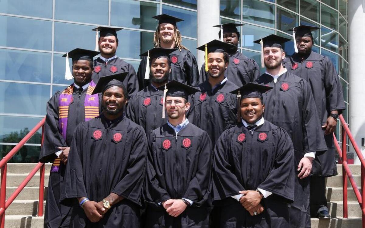 Some of South Carolina’s spring 2015 football graduates.