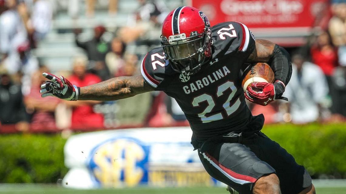 South Carolina wide receiver Jamari Smith (22)