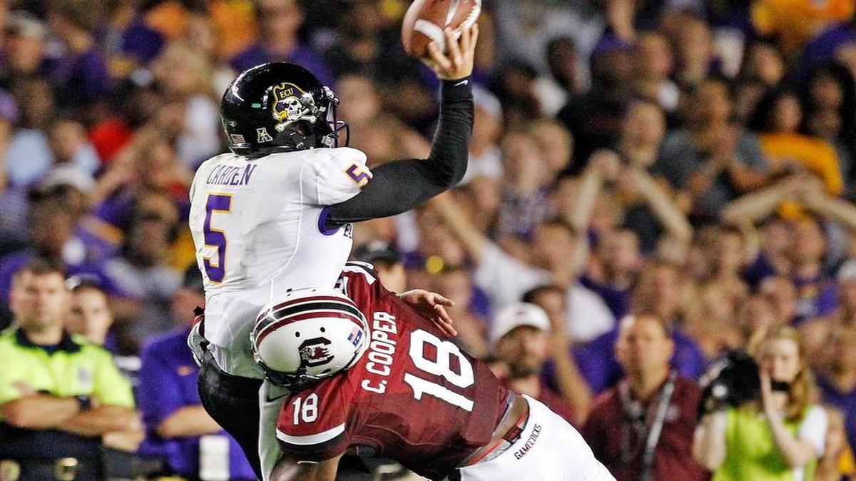 
South Carolina and East Carolina will meet four times between 2016 and 2021.
