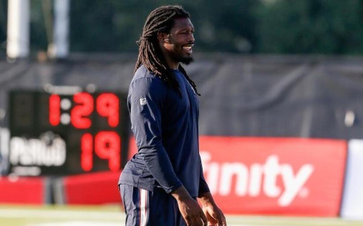 
Houston Texans linebacker Jadeveon Clowney (90) looks on during an NFL football training camp at the Methodist Training Center on Saturday in Houston.
