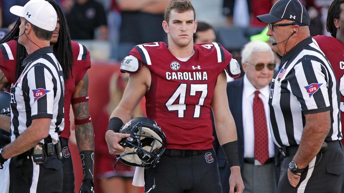 South Carolina football's Drew Williams, an All-American long snapper.