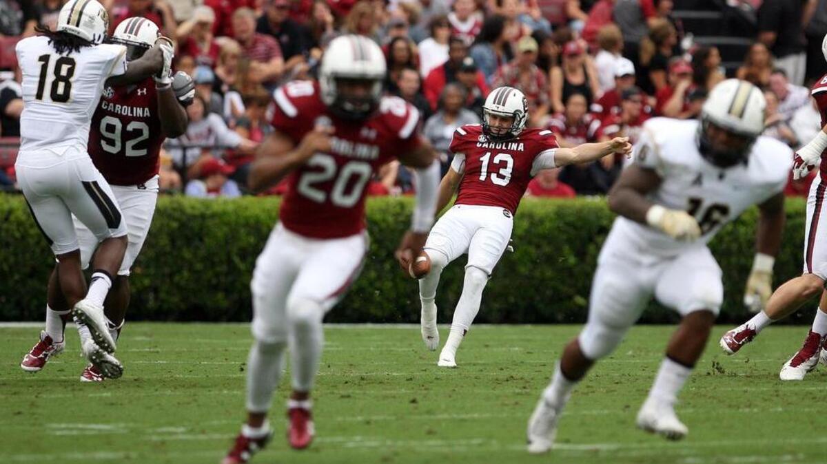 
South Carolina punter Sean Kelly against UCF.
