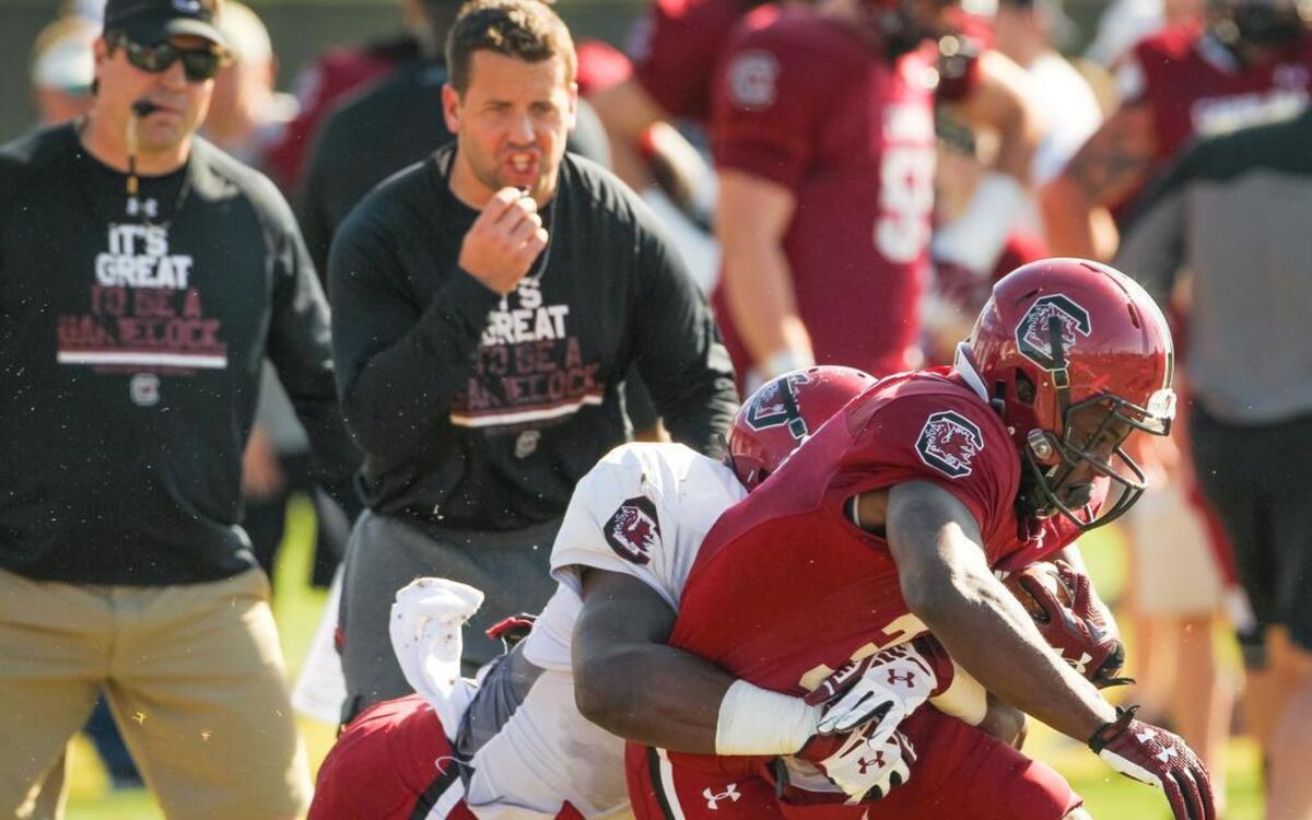 Will Muschamp and South Carolina will open the Tuesday and Thursday practices to the public this week.