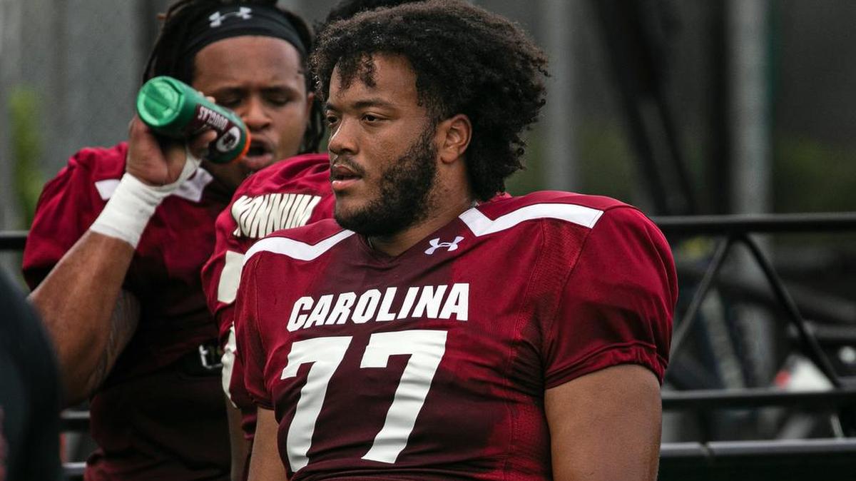 South Carolina’s Vershon Lee during an August 2020 football practice.