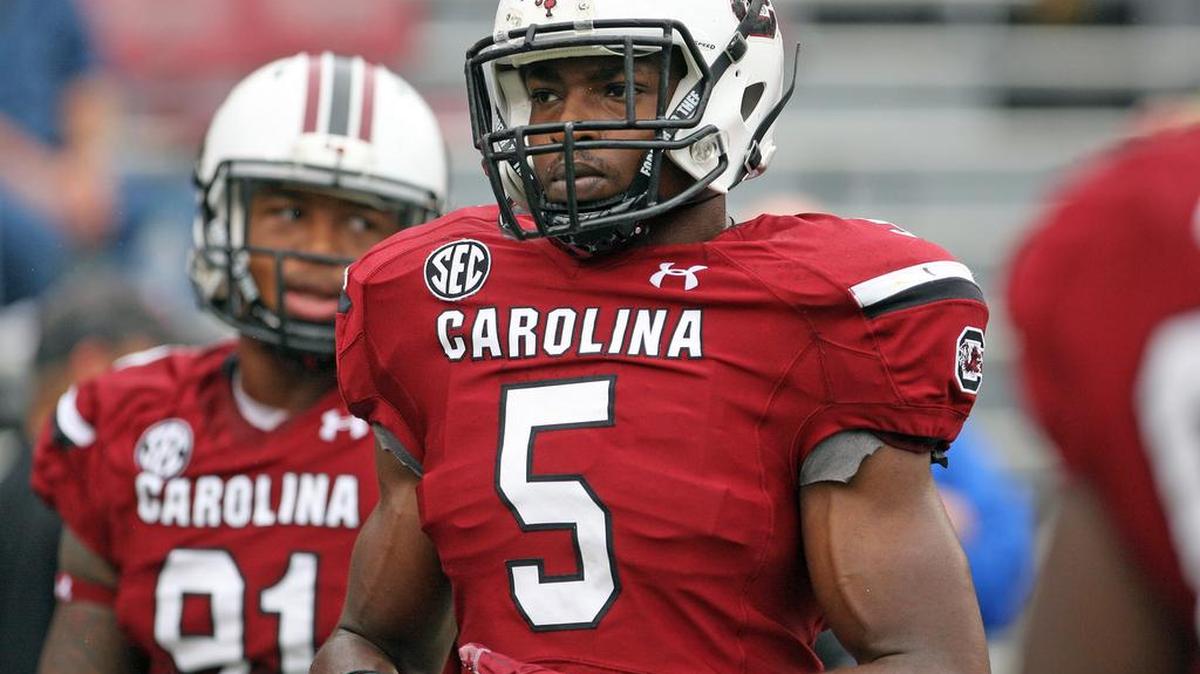 South Carolina linebacker Darius English.