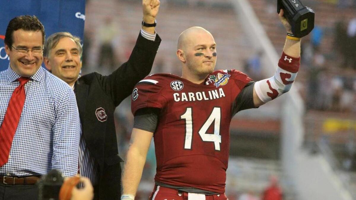
Connor Shaw after the win over Wisconsin in the Capital One Bowl game.
