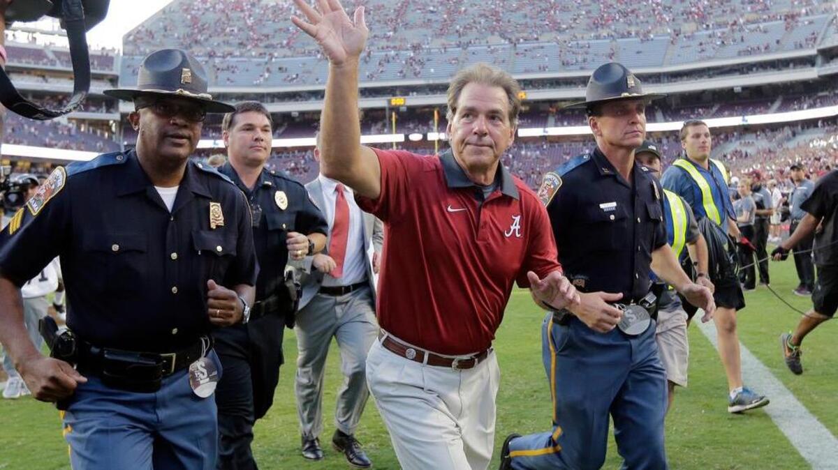 Alabama coach Nick Saban