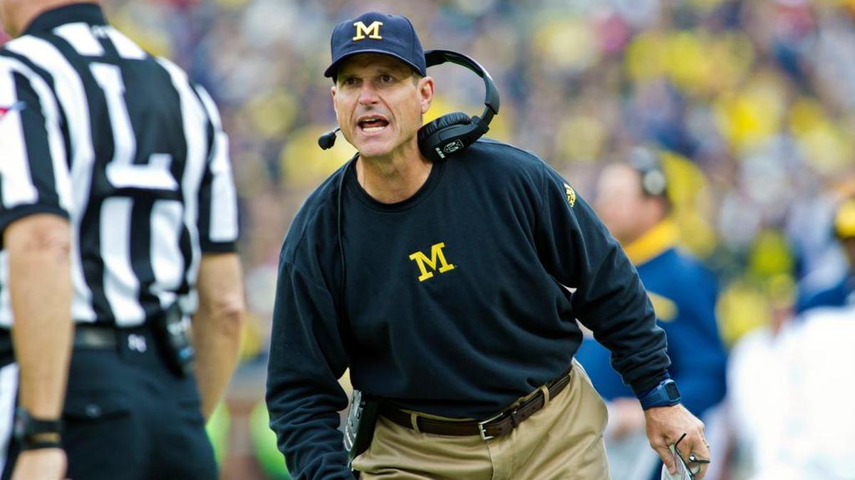 Michigan head coach Jim Harbaugh