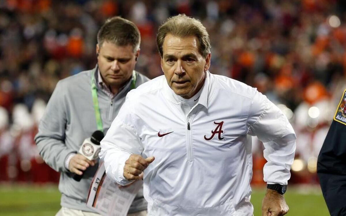 Alabama Crimson Tide head coach Nick Saban