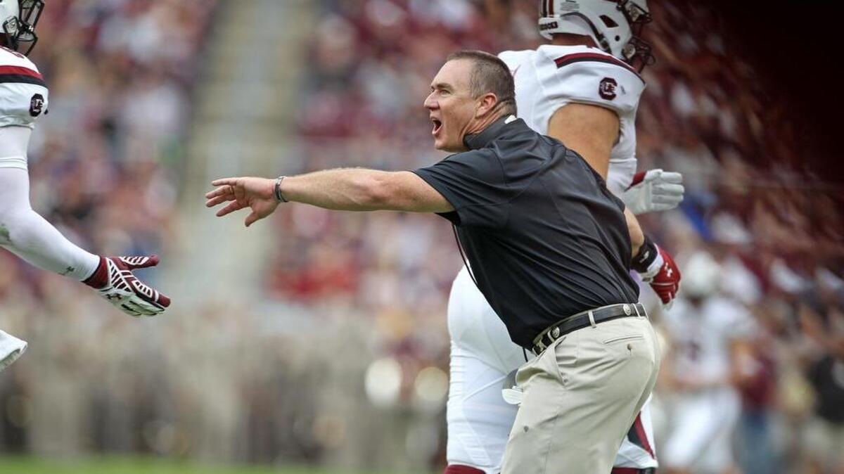 South Carolina interim head coach Shawn Elliott
