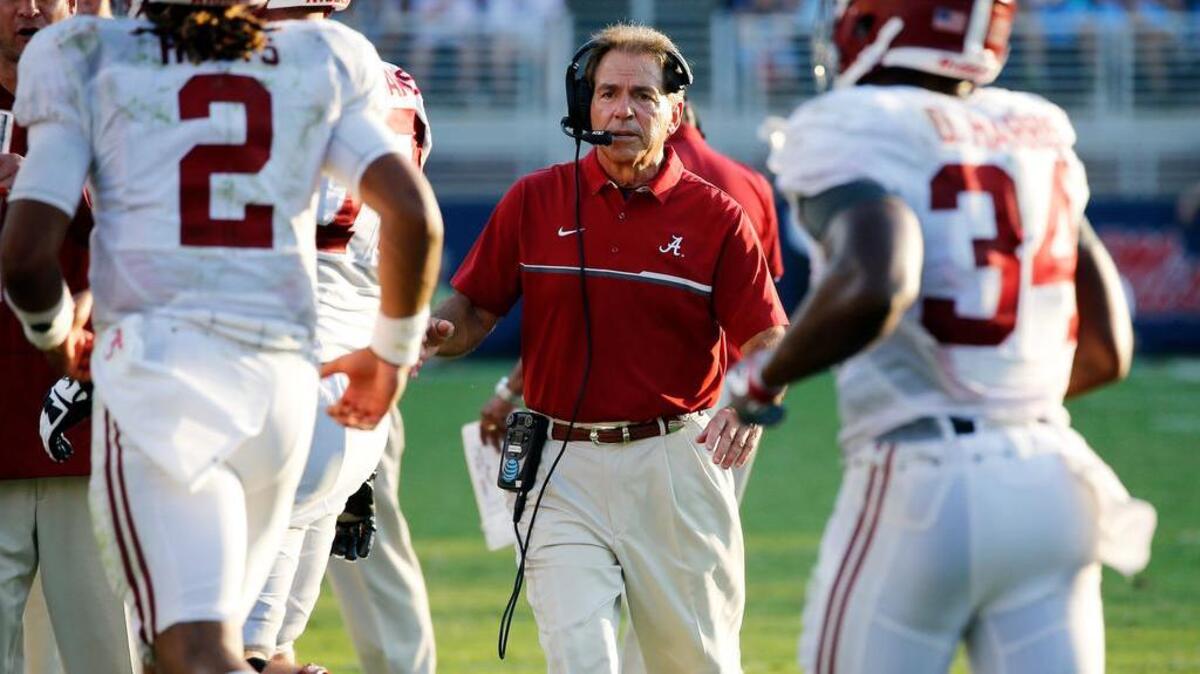 Alabama coach Nick Saban