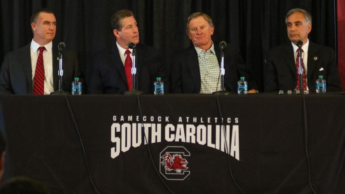 This press conference happened Oct. 13. So why hasn’t South Carolina hired a new football coach?