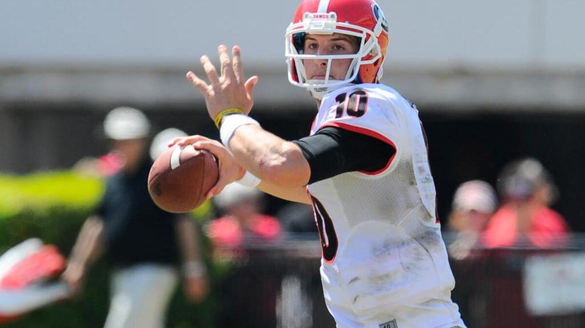 New starting Georgia quarterback Faton Bauta (10)