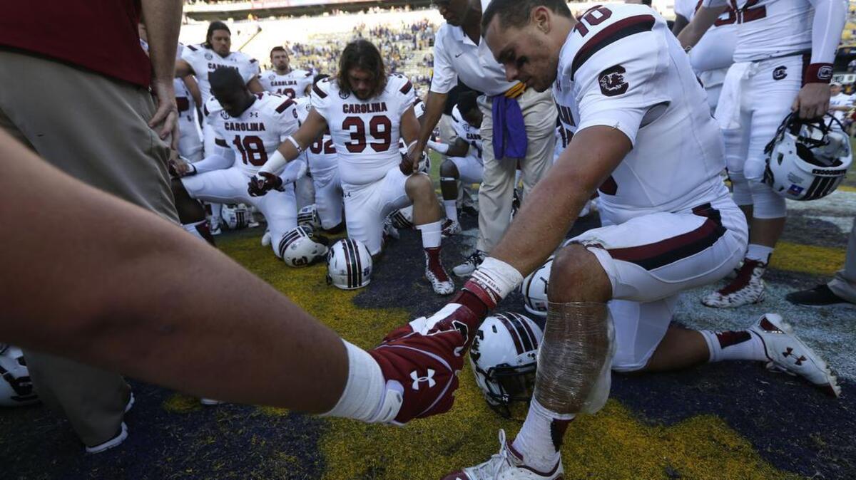 
South Carolina quarterback Perry Orth (10)
